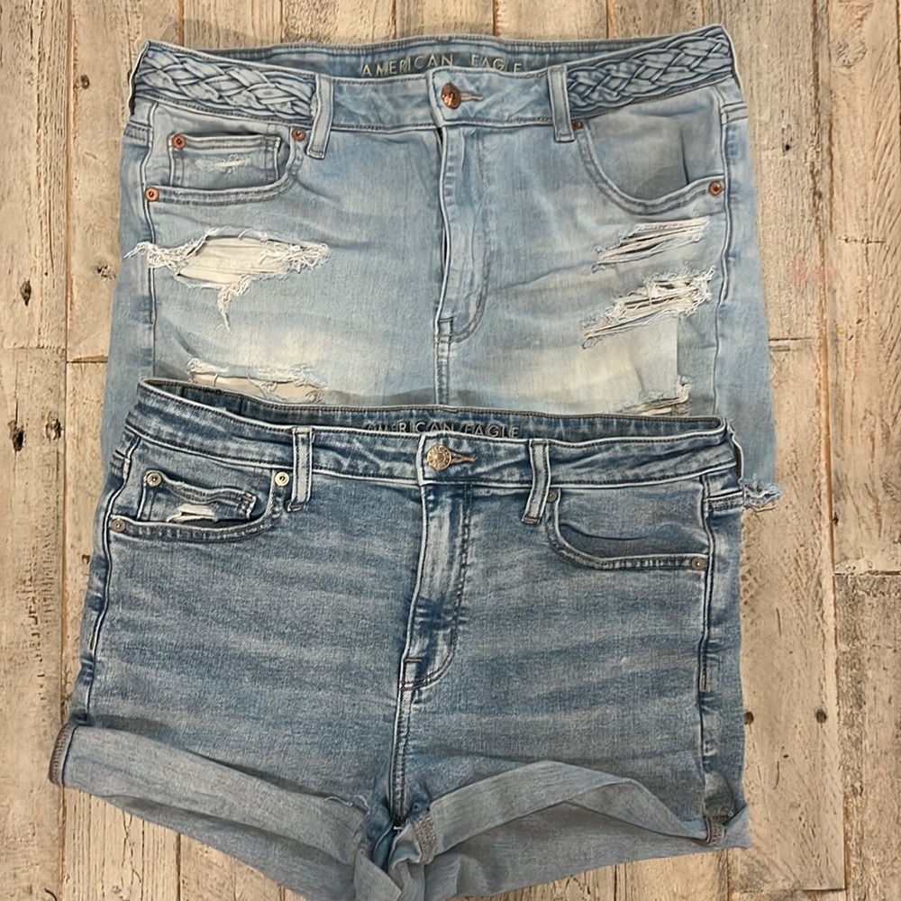 AE high waisted short shorts - 2 Well loved pair